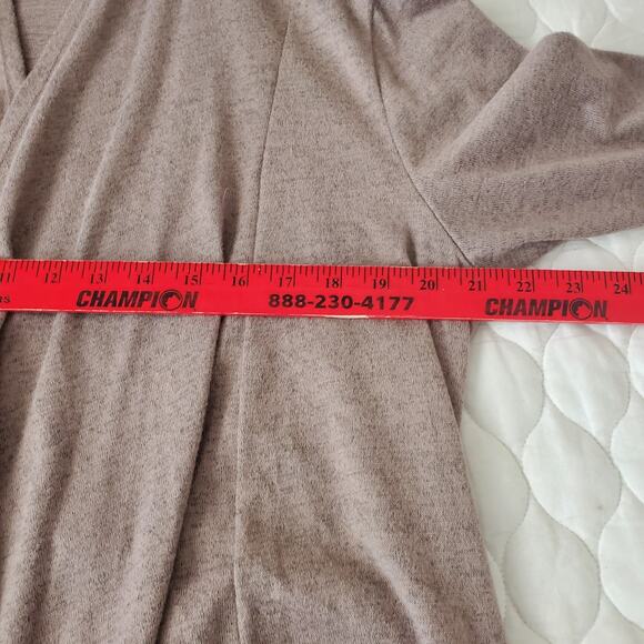 Studio Works Cardigan Sweater Women's Large Brown Office Open Front Soft Cozy - Picture 6 of 10